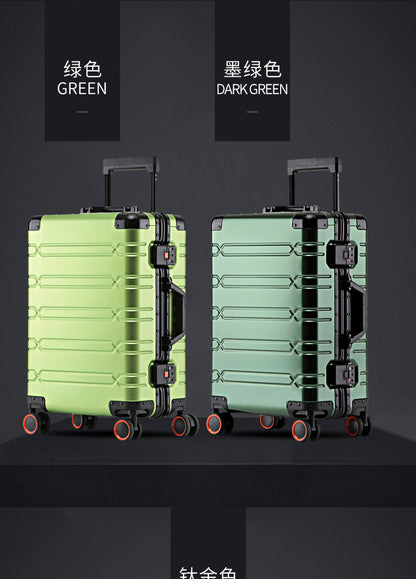 KLQDZMS High Quality 100% Aluminium Suitcases With Wheeled Trolleys Business Trip Large Capacity Rolling Luggage Travel Bag