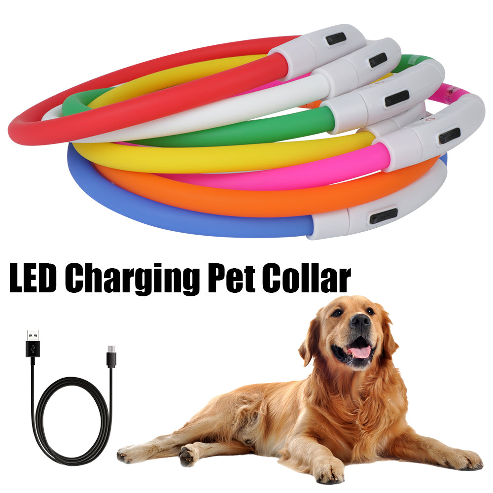 Night Safety Flashing Glow  Collar Night Luminous Charge Collar Led Usb Dog Collar Pet Accessories Dog Accessories