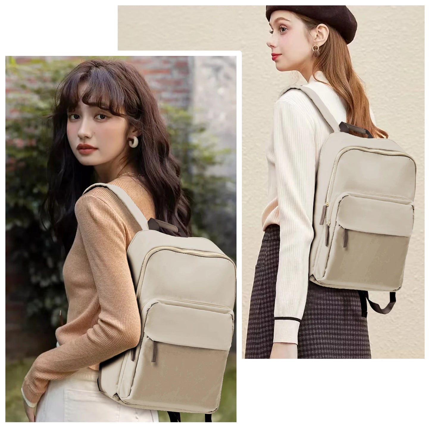 New Simple Large Capacity Backpack Women Travel Business Teacher Backpack Laptop Shoulder Bag Girl School Student Backpack Purse