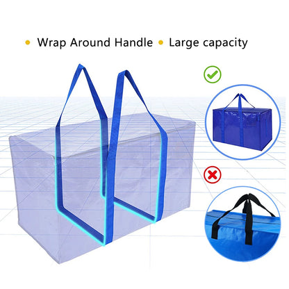 PE Moving Bags, Extra Large Thickened Woven Bags, Heavy Duty Storage Tote Luggage Quilt Storage Bags for Home and Travel.