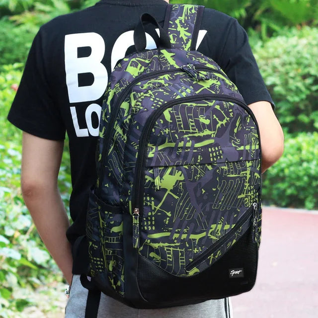 Camouflage printing school backpack Large-capacity orthopedic schoolbag for boys girls Laptop backpacks teen Nylon school bags