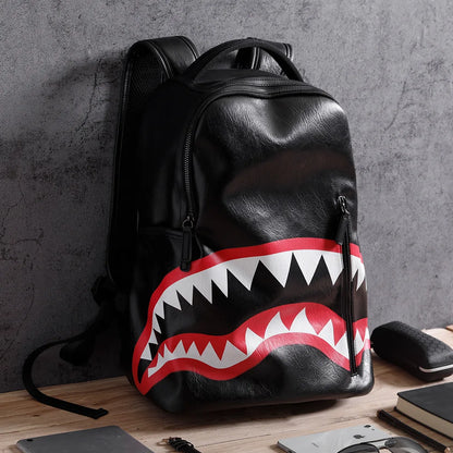 Fashion PU Leather Backpack Men Large Shoulder Bag Travel Backpack Camouflage Laptop Student School Bags Bagpack Mochila Hombre