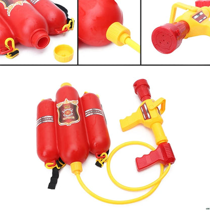 Fireman Backpack Water Gun Large Capacity Pistol Spray Water Guns Pull Out Shooting Soaker Pool Beach Games Outdoor Toy Kid Gift