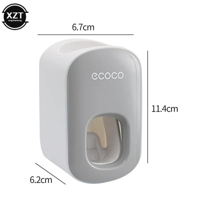 Automatic Toothpaste Dispenser Wall Mount Bathroom  Waterproof Toothpaste Squeezer Toothbrush Holde Bathroom Accessories