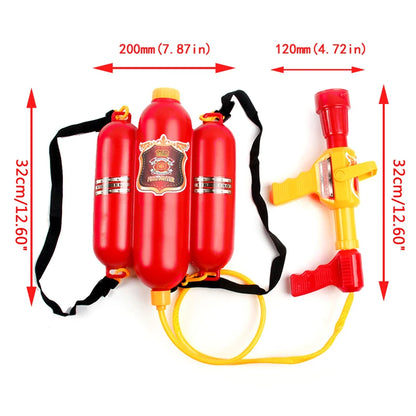 Fireman Backpack Water Gun Large Capacity Pistol Spray Water Guns Pull Out Shooting Soaker Pool Beach Games Outdoor Toy Kid Gift