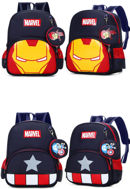 New Disney Backpacks For Children Cartoon Spider Captain Boys Shoulders Bags Students Fashion Schoolbags Large Capacity