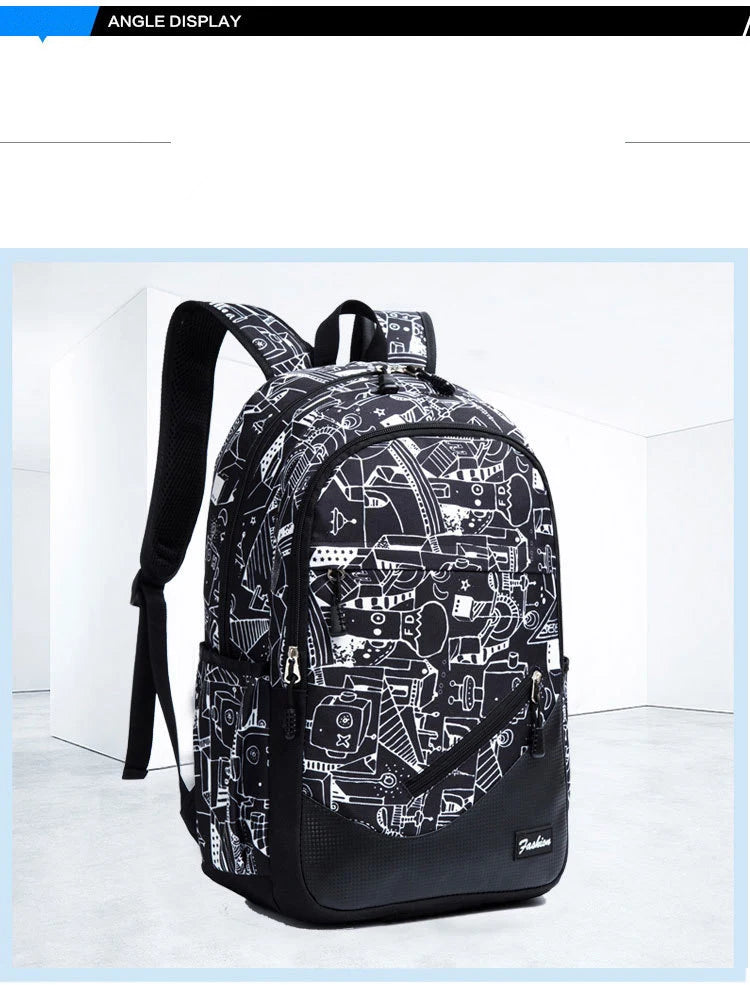 Camouflage printing school backpack Large-capacity orthopedic schoolbag for boys girls Laptop backpacks teen Nylon school bags