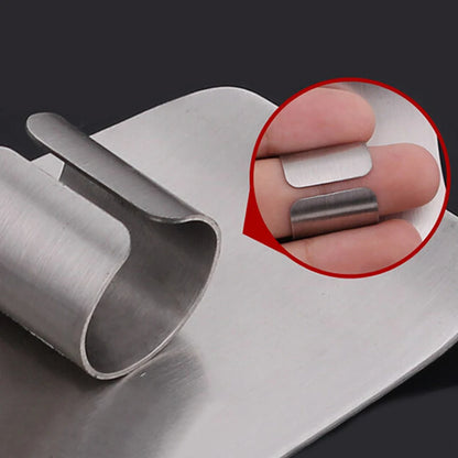 New Kitchen Stainless Steel Finger Hand Protector Ring Knife Chop Adjustable Guard Cut Safety Gadgets Cooking Tools