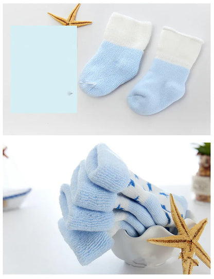 5 Pairs/lot 0 to 24M Newborn Baby's Terry Socks 2020 New Arrival Winter Warm Socks For Infants Girls Boys Thick Sock For Toddler