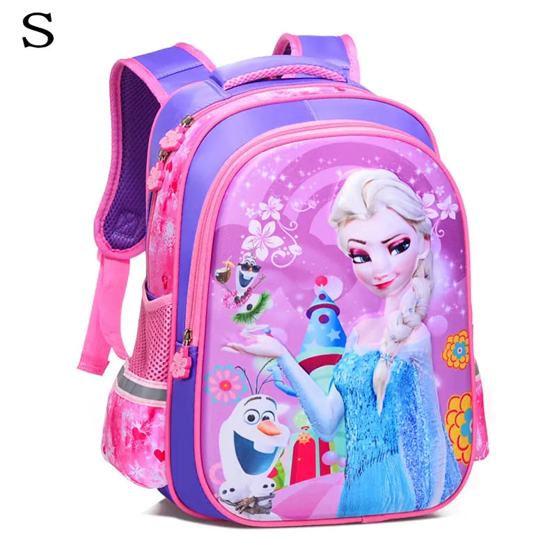 Disney New Kids Cartoon Elsa Anna Schoolbag Girls Princess Cute School Bag Children Backpacks For Grade 1-6 In Stock