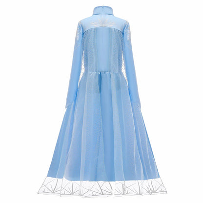 Disney Frozen Girls Dress Elsa 2 Princess Cosplay Costume Kid Fancy Children Gowns Vestidos Snow Queen