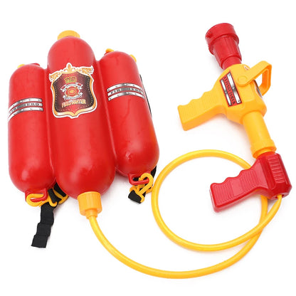 Fireman Backpack Water Gun Large Capacity Pistol Spray Water Guns Pull Out Shooting Soaker Pool Beach Games Outdoor Toy Kid Gift