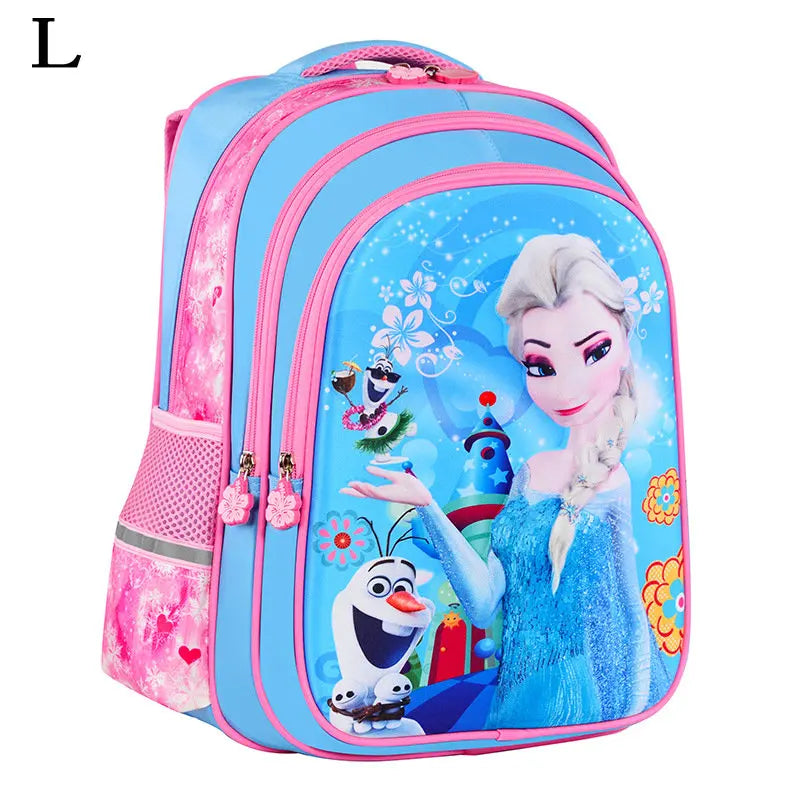 Disney New Kids Cartoon Elsa Anna Schoolbag Girls Princess Cute School Bag Children Backpacks For Grade 1-6 In Stock