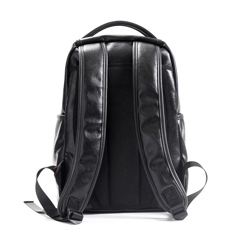 Fashion PU Leather Backpack Men Large Shoulder Bag Travel Backpack Camouflage Laptop Student School Bags Bagpack Mochila Hombre