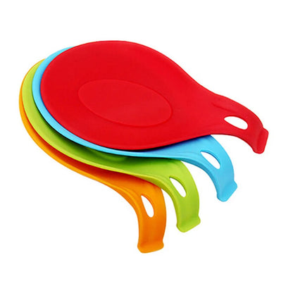 Gadgets Silicone Multipurpose Spoon Rest Mat Holder for Tableware Kitchen Utensil   Supplies  Accessories