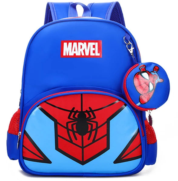 New Disney Backpacks For Children Cartoon Spider Captain Boys Shoulders Bags Students Fashion Schoolbags Large Capacity