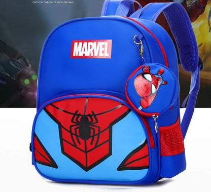 New Disney Backpacks For Children Cartoon Spider Captain Boys Shoulders Bags Students Fashion Schoolbags Large Capacity