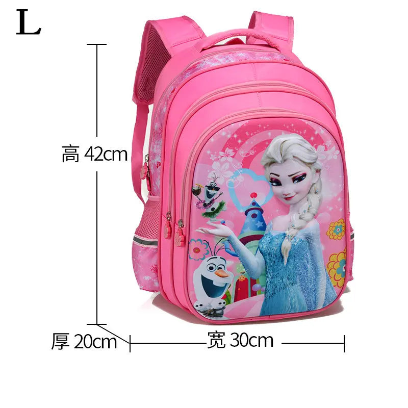 Disney New Kids Cartoon Elsa Anna Schoolbag Girls Princess Cute School Bag Children Backpacks For Grade 1-6 In Stock