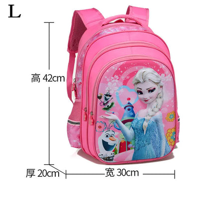 Disney New Kids Cartoon Elsa Anna Schoolbag Girls Princess Cute School Bag Children Backpacks For Grade 1-6 In Stock