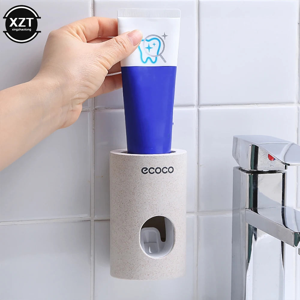 Automatic Toothpaste Dispenser Wall Mount Bathroom  Waterproof Toothpaste Squeezer Toothbrush Holde Bathroom Accessories