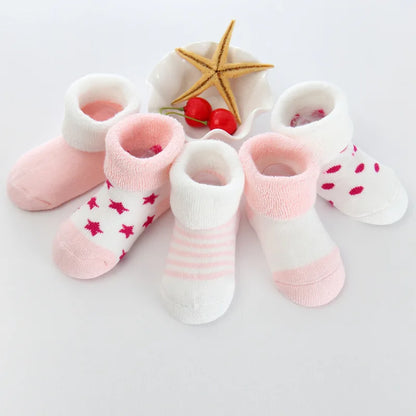 5 Pairs/lot 0 to 24M Newborn Baby's Terry Socks 2020 New Arrival Winter Warm Socks For Infants Girls Boys Thick Sock For Toddler