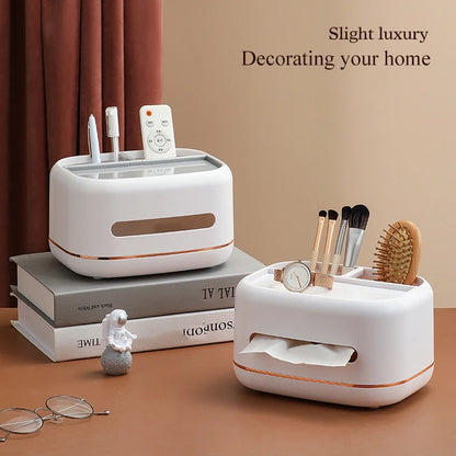 Table Napkin Holder, Removable Tissue Boxes, Luxury Decorative Handkerchief Case, Paper Storage Boxes for Home Office and Car