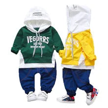 Children Casual Sweatshirts Unisex Trends Pullovers Boys Girls Vintage Streetwear Tracksuit 1-6Y Kids Letter Fashion Hoodies