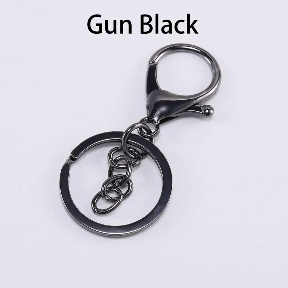 5pcs/lot Key Ring 30mm Keychain Long 70mm Lobster Clasp Key Hook Keyrings For Jewelry Making Finding DIY Key Chains Accessories