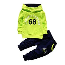 Children Casual Sweatshirts Unisex Trends Pullovers Boys Girls Vintage Streetwear Tracksuit 1-6Y Kids Letter Fashion Hoodies