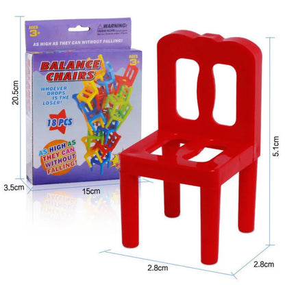 Original Box Hehepopo 18 Pcs / Set Board Game Balance Chairs Adult Kids Stacking Game Small Gift DIY Interactive Table Games