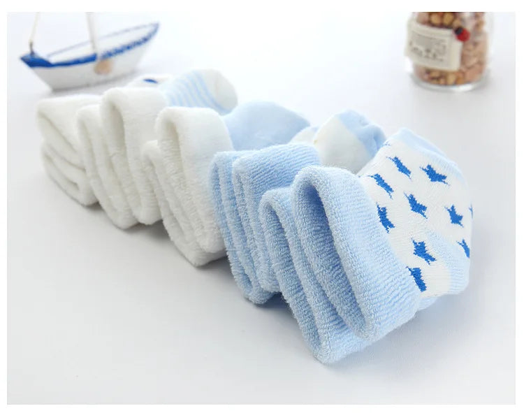 5 Pairs/lot 0 to 24M Newborn Baby's Terry Socks 2020 New Arrival Winter Warm Socks For Infants Girls Boys Thick Sock For Toddler