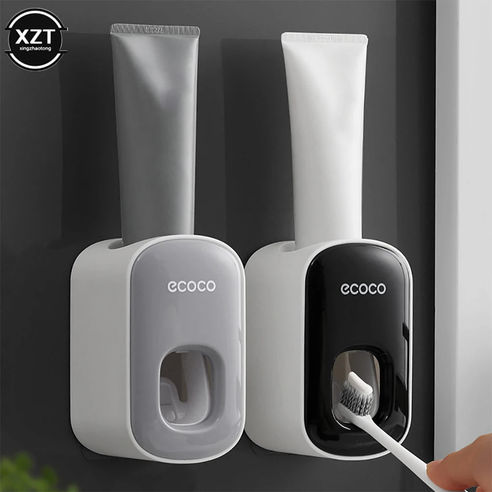 Automatic Toothpaste Dispenser Wall Mount Bathroom  Waterproof Toothpaste Squeezer Toothbrush Holde Bathroom Accessories