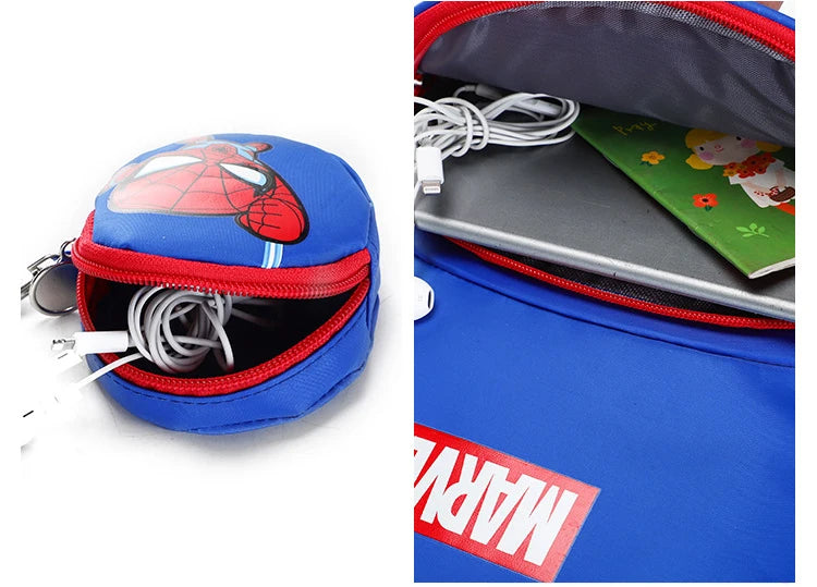 New Disney Backpacks For Children Cartoon Spider Captain Boys Shoulders Bags Students Fashion Schoolbags Large Capacity