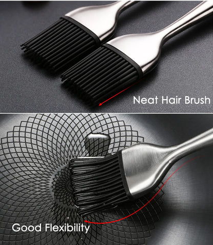 Silicone Basting Brush BBQ Grill Oil Sauce Brush Stainless Steel Handle Oil Brushes Butter Bread Brush BBQ Kitchen Accessories