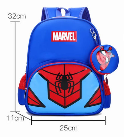 New Disney Backpacks For Children Cartoon Spider Captain Boys Shoulders Bags Students Fashion Schoolbags Large Capacity