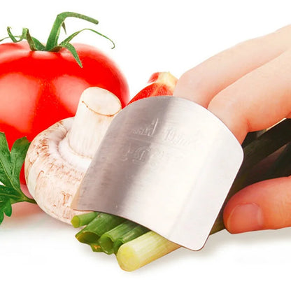 New Kitchen Stainless Steel Finger Hand Protector Ring Knife Chop Adjustable Guard Cut Safety Gadgets Cooking Tools