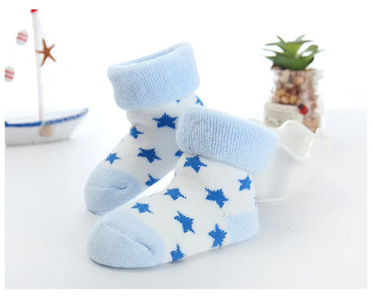 5 Pairs/lot 0 to 24M Newborn Baby's Terry Socks 2020 New Arrival Winter Warm Socks For Infants Girls Boys Thick Sock For Toddler