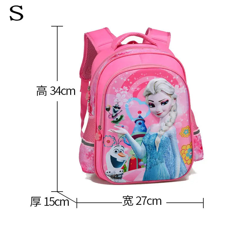 Disney New Kids Cartoon Elsa Anna Schoolbag Girls Princess Cute School Bag Children Backpacks For Grade 1-6 In Stock