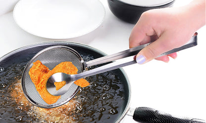 Kitchen Accessories Multifunction Stainless Steel Sieve Filter Spoon Fried Food Oil Strainer Clip Handheld Cooking Tools Gadgets