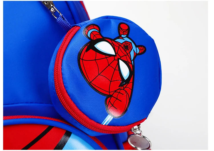 New Disney Backpacks For Children Cartoon Spider Captain Boys Shoulders Bags Students Fashion Schoolbags Large Capacity