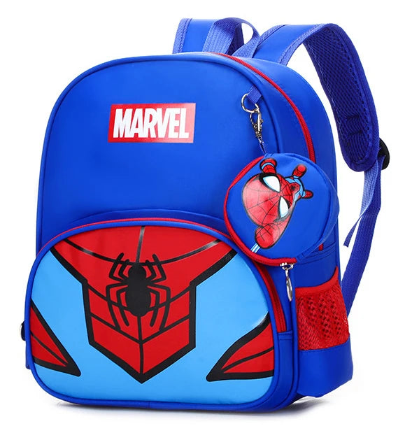 New Disney Backpacks For Children Cartoon Spider Captain Boys Shoulders Bags Students Fashion Schoolbags Large Capacity