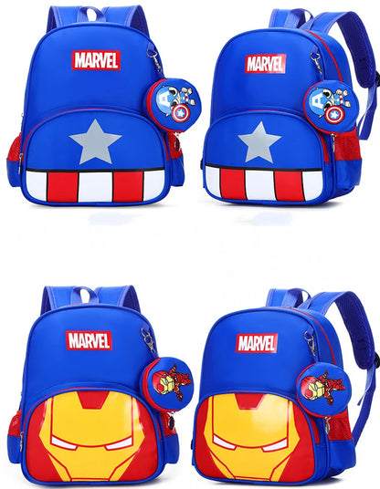 New Disney Backpacks For Children Cartoon Spider Captain Boys Shoulders Bags Students Fashion Schoolbags Large Capacity