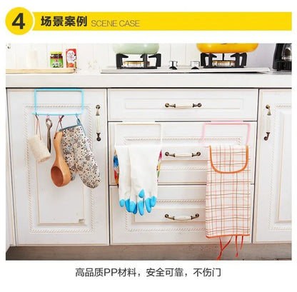 Towel Rack Hanging Holder Organizer Bathroom Kitchen Cabinet Cupboard Hanger Kitchen Bathroom Accessories Gadgets Cooking Tools