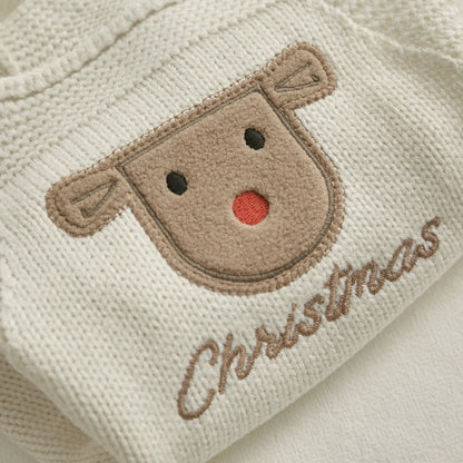 ma&baby 1-18M Christmas Baby Boy Girl Romper Newborn Infant Sleeveless Tree Santa Embroidery Knit Overall Jumpsuit Xmas Costumes