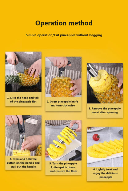 Stainless Steel Easy To Use Pineapple Peeler Accessories Pineapple Slicers Fruit Knife Cutter Corer Slicer Kitchen Tools