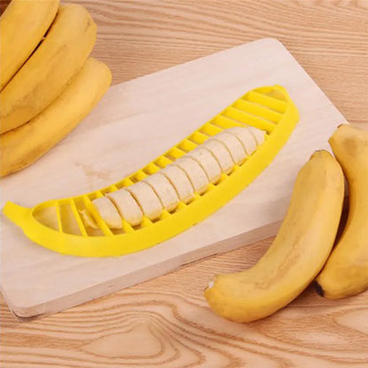 Kitchen Gadgets Plastic Banana Slicer Cutter Fruit Vegetable Tools Salad Maker  Chopper    Cooking Cut