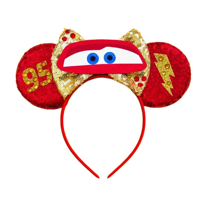 2023 Newest Mickey Mouse Ears Headband Kid Adult Festival Party Sequins Bow Hairband Women Baby Girl Party Hair Accessories Gift