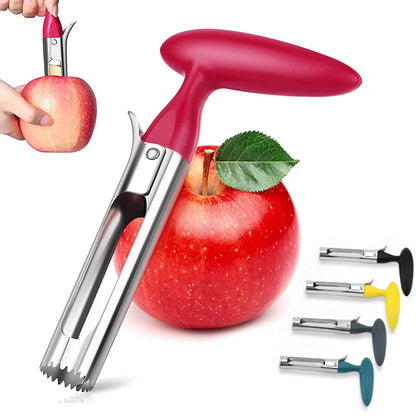 Stainless Steel Apple Corer Fruit Seed Core Remover Pear Apple Corer Seeder Slicer Knife Durable Kitchen Gadgets Vegetable Tools