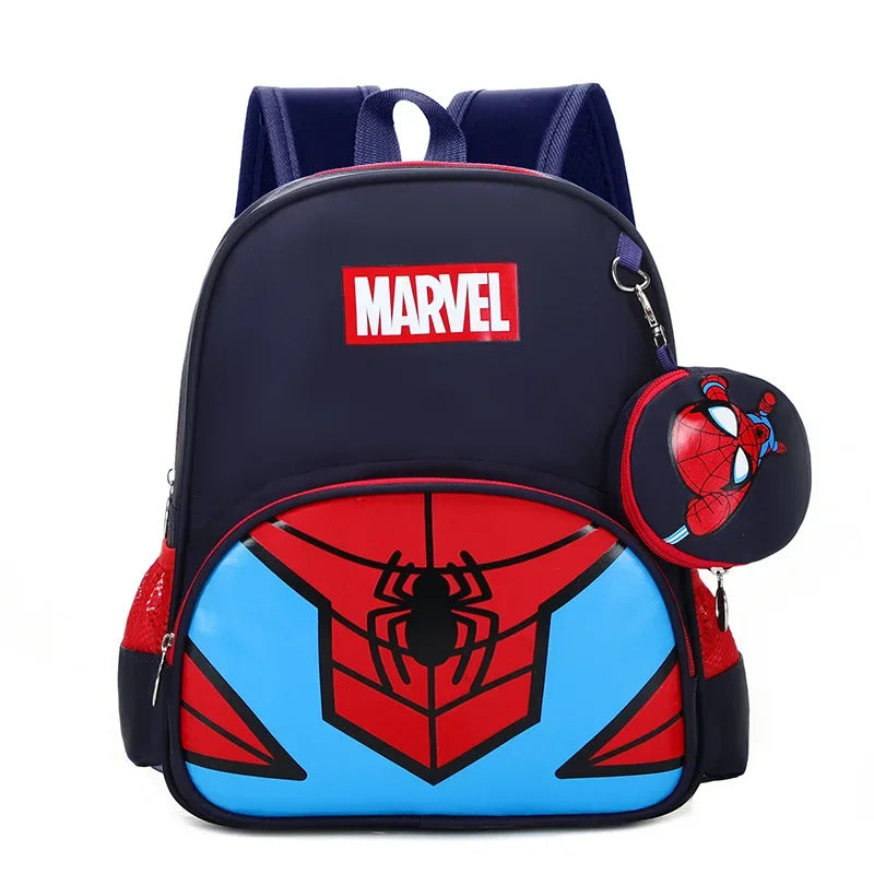 New Disney Backpacks For Children Cartoon Spider Captain Boys Shoulders Bags Students Fashion Schoolbags Large Capacity