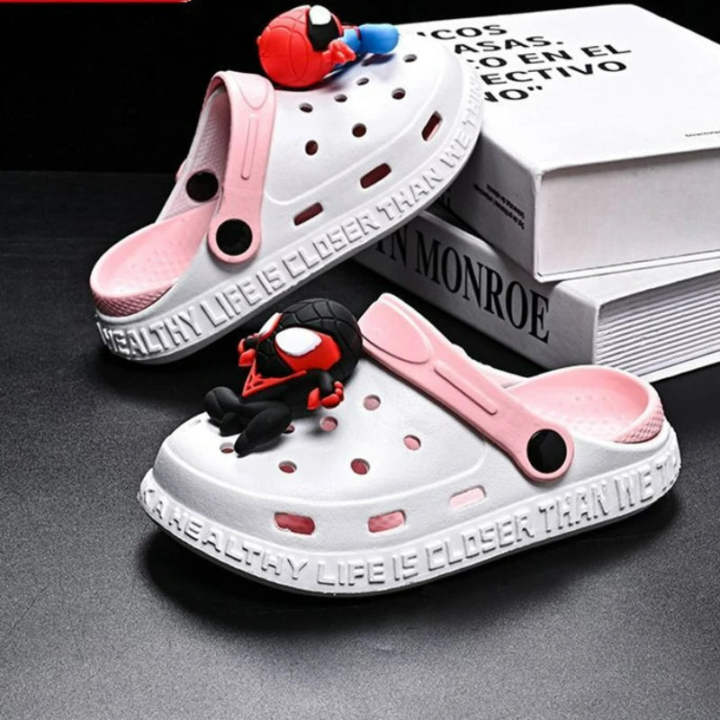 Children's Casual Shoes EVA Sandals Boys Girls' Cartoon Anti Slip Soft Sole Children's Beach White Black Shoes Size 24-44